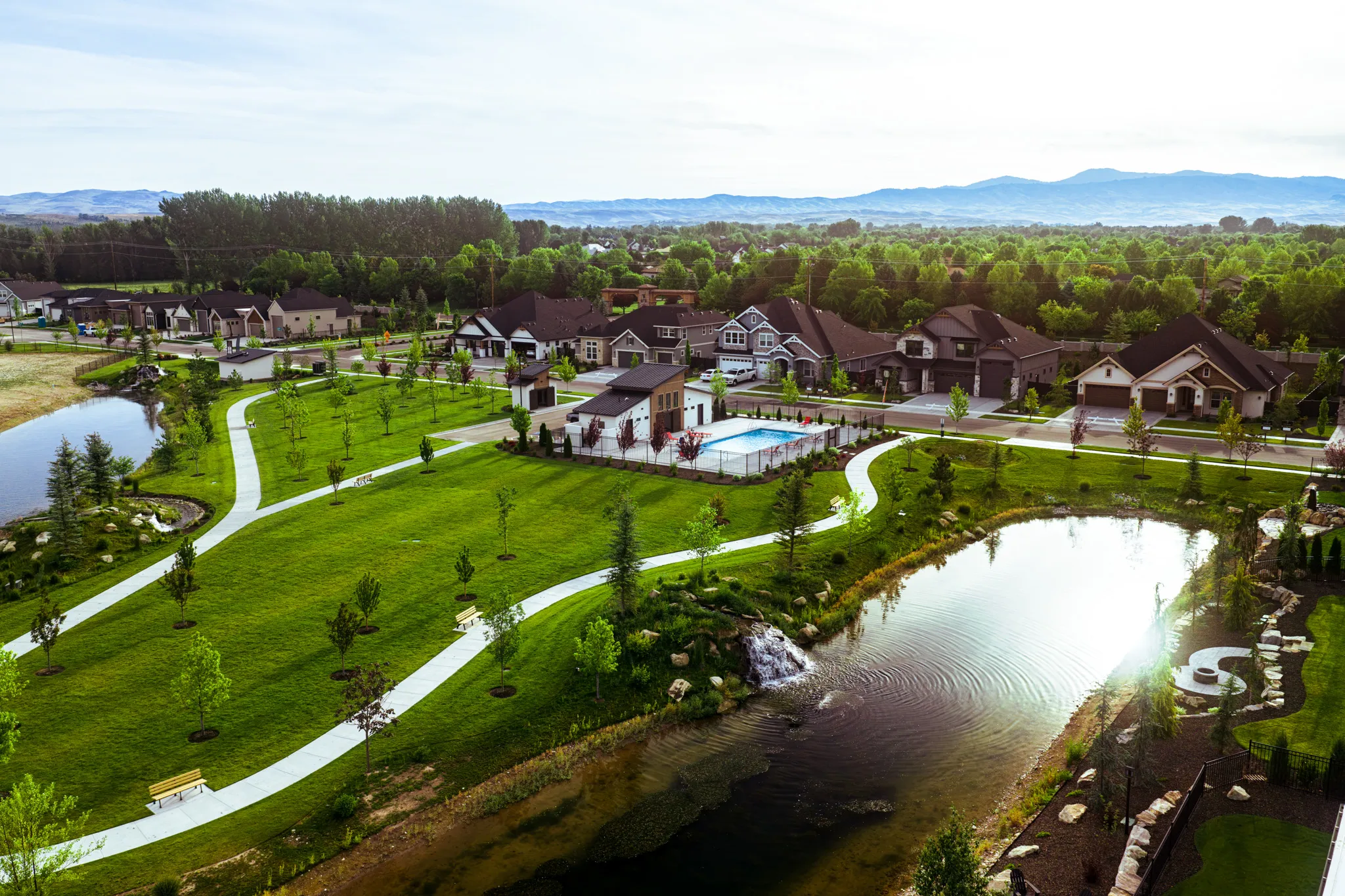 Luxury homes in a master-planned neighborhood
